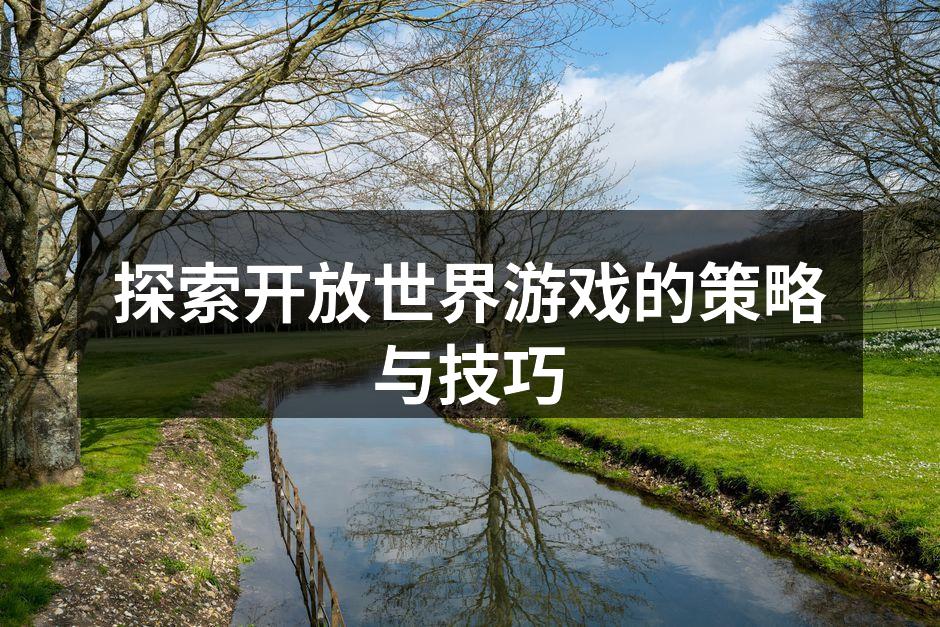探索开放世界游戏的策略与技巧